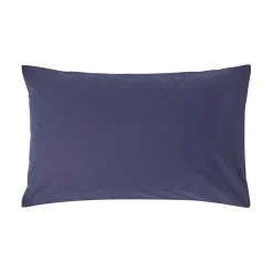Homescapes Taie d'oreiller bleu marine 100% coton égyptien 200 fils, 50x75 cm -* Taie D'Oreiller