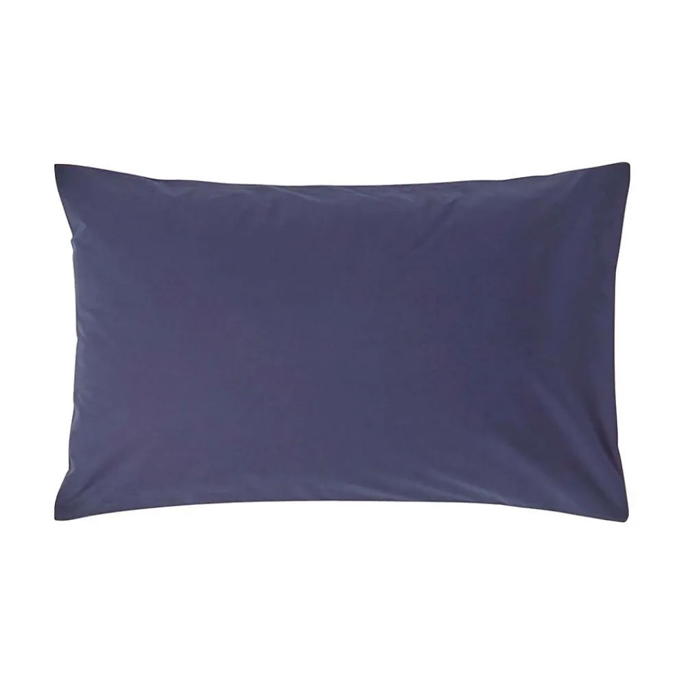 Homescapes Taie d'oreiller bleu marine 100% coton égyptien 200 fils, 50x75 cm -* Taie D'Oreiller
