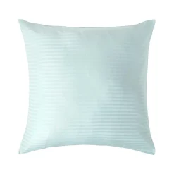 Homescapes Taie d'oreiller bleu satin rayé en coton égyptien 330 fils, 80x80 cm -* Taie D'Oreiller