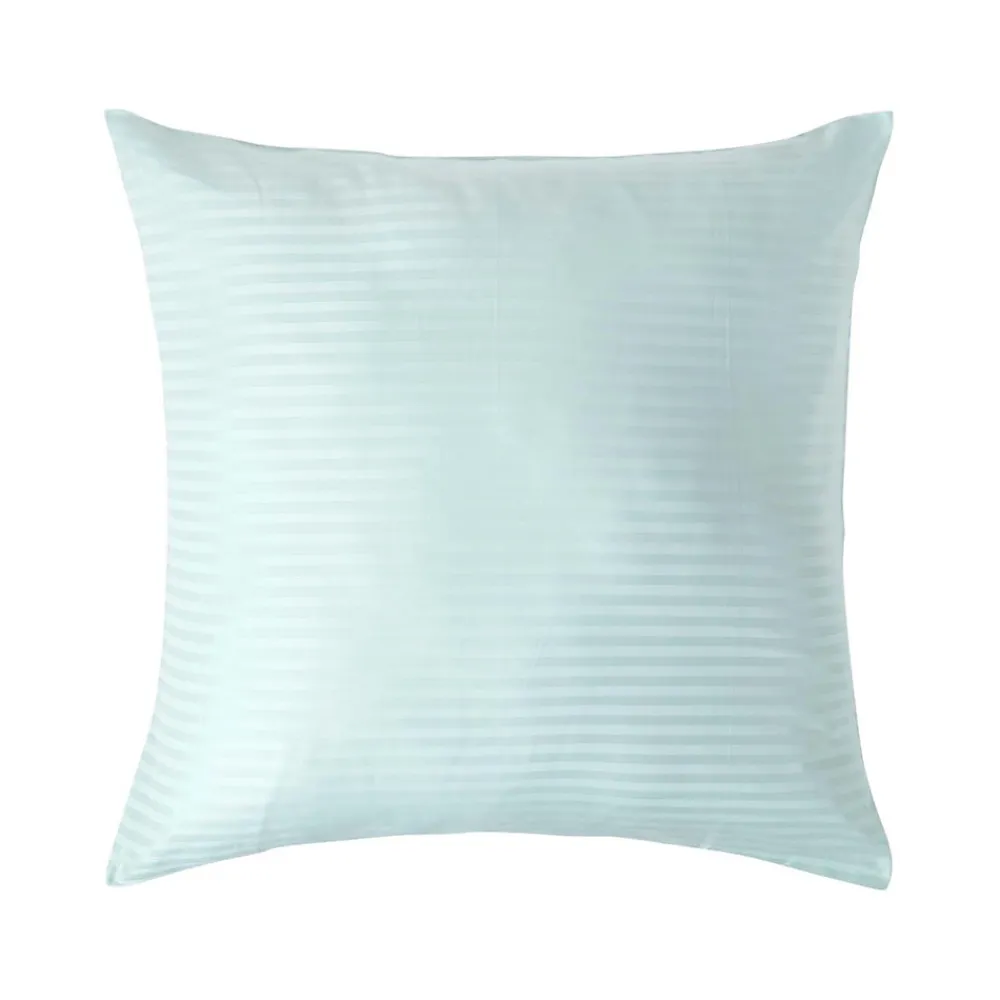 Homescapes Taie d'oreiller bleu satin rayé en coton égyptien 330 fils, 80x80 cm -* Taie D'Oreiller