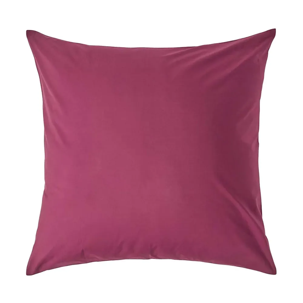 Homescapes Taie d'oreiller bordeaux 100% coton égyptien 200 fils, 60x60 cm -* Taie D'Oreiller