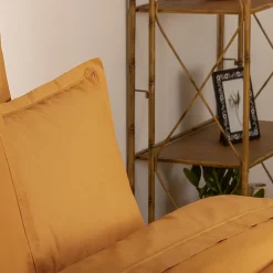 Atmosphera Créateur D'Intérieur Taie d'oreiller Carina coton 63x63cm jaune cumin - Atmosphera* Boutis, Couvre-Lit, Édredon
