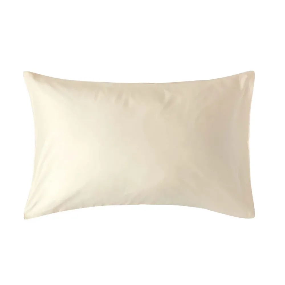 Homescapes Taie d'oreiller écru en coton égyptien bio 400 fils, 50x75 cm -* Taie D'Oreiller