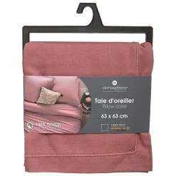 Atmosphera Créateur D'Intérieur Taie d'oreiller en coton - rose blush 63x63 cm - Atmosphera* Boutis, Couvre-Lit, Édredon
