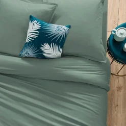 Atmosphera Créateur D'Intérieur Taie d'oreiller en coton - vert céladon 50x70 cm - Atmosphera* Boutis, Couvre-Lit, Édredon
