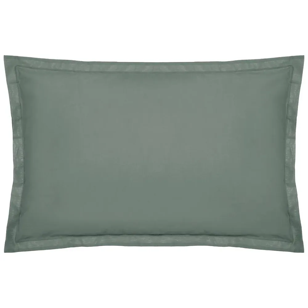 Atmosphera Créateur D'Intérieur Taie d'oreiller en coton - vert céladon 50x70 cm - Atmosphera* Boutis, Couvre-Lit, Édredon