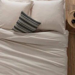 Taie d'oreiller en coton - lin 50x70 cm - Atmosphera><noscript><img width=
