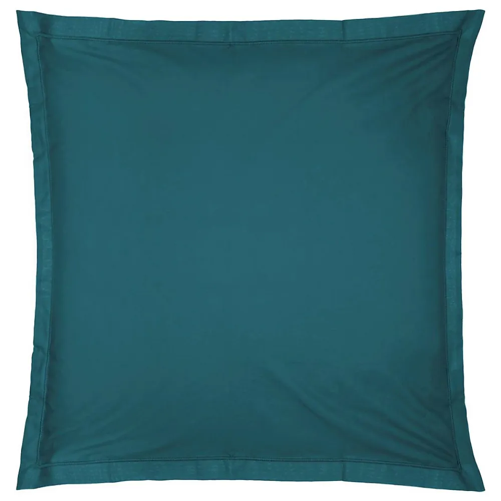 Atmosphera Créateur D'Intérieur Taie d'oreiller en coton - bleu canard 63x63 cm - Atmosphera* Boutis, Couvre-Lit, Édredon