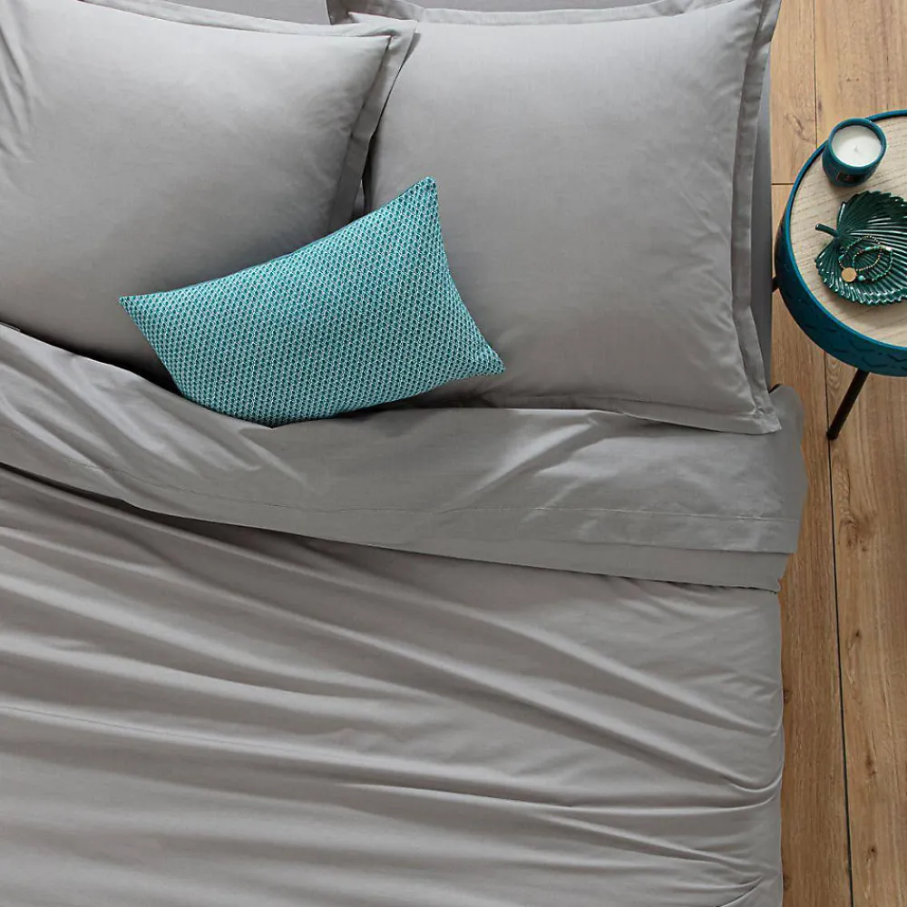 Taie d'oreiller en coton - gris 63x63 cm - Atmosphera>Atmosphera Créateur D'Intérieur