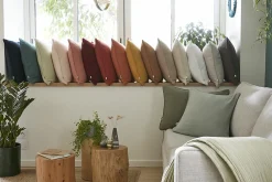 Taie d'oreiller en double gaze de coton 50 x 70 cm Terracotta><noscript><img width=