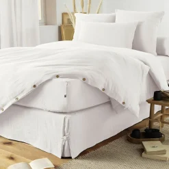 L'Effet Papillon Taie d'oreiller en double gaze de coton 50 x 70 cm Blanc* Taie D'Oreiller