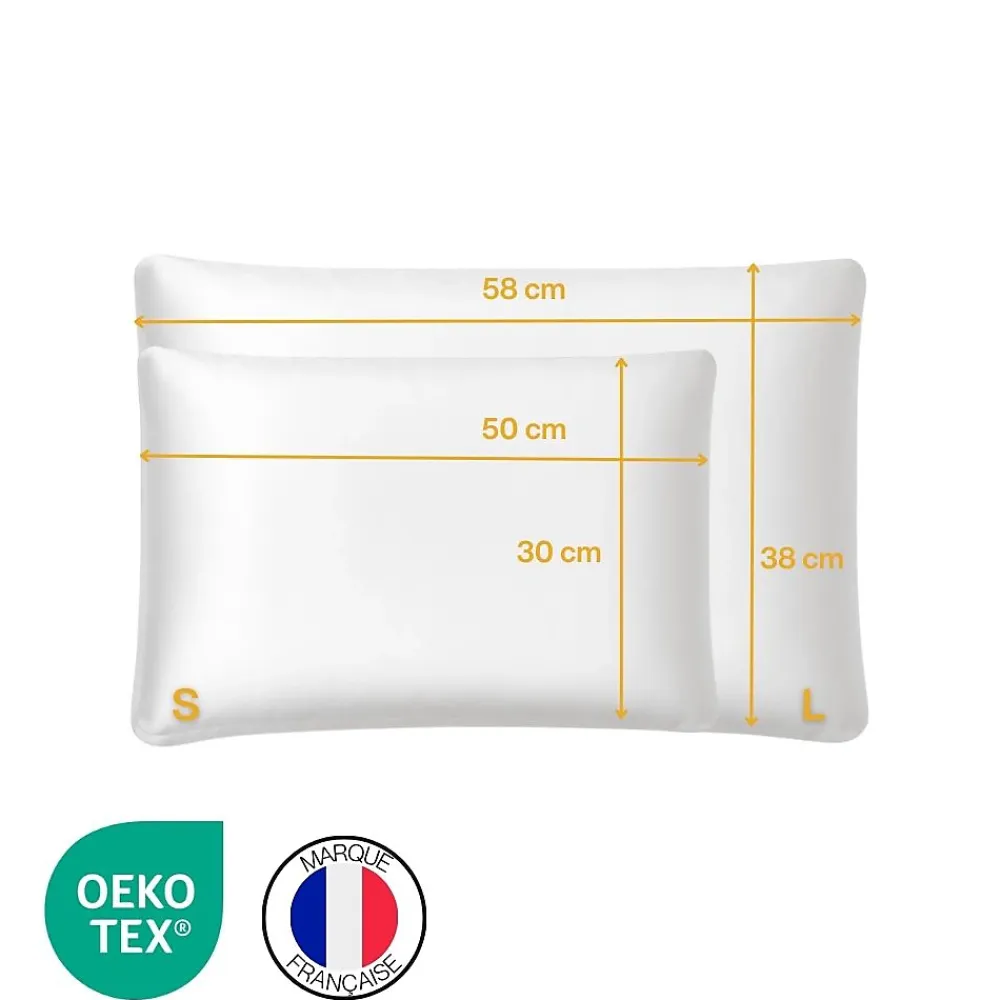 Inphysio Taie d'oreiller en satin pour oreiller extra plat s - 50x30x5,5 -* Taie D'Oreiller