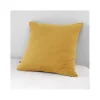 Taie d'oreiller "Gaïa" 60 x 60 cm & 50 x 70 cm "Gaze de Coton" - Gaïa Safran - 60 x 60 cm>L'Effet Papillon