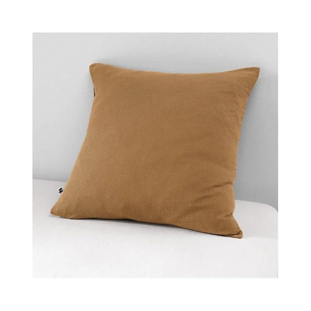 Taie d'oreiller "Gaïa" 60 x 60 cm & 50 x 70 cm "Gaze de Coton" - Gaïa Camel - 60 x 60 cm>L'Effet Papillon Best