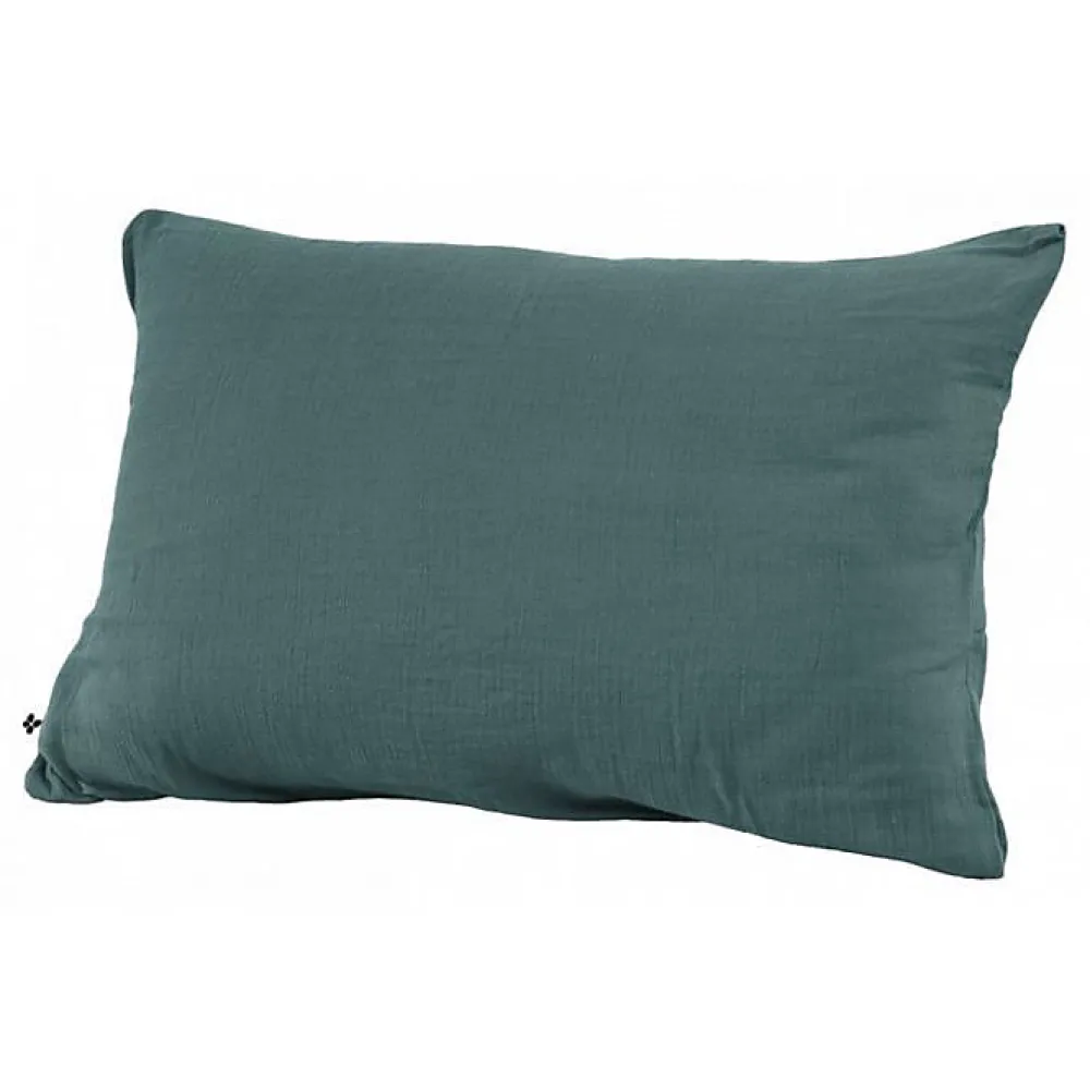 L'Effet Papillon Taie d'oreiller "Gaïa" 60 x 60 cm & 50 x 70 cm "Gaze de Coton" - Gaïa Canard - 50 x 70 cm* Taie D'Oreiller