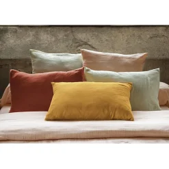 L'Effet Papillon Taie d'oreiller "Gaïa" 60 x 60 cm & 50 x 70 cm "Gaze de Coton" - Gaïa Canard - 50 x 70 cm* Taie D'Oreiller