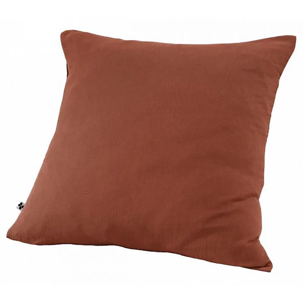 L'Effet Papillon Taie d'oreiller "Gaïa" 60 x 60 cm & 50 x 70 cm "Gaze de Coton" - Gaïa Terracotta - 60 x 60 cm* Taie D'Oreiller