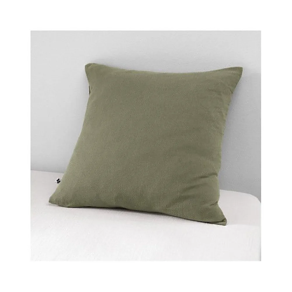Taie d'oreiller "Gaïa" 60 x 60 cm & 50 x 70 cm "Gaze de Coton" - Gaïa Romarin - 60 x 60 cm>L'Effet Papillon Online
