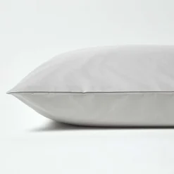 Homescapes Taie d'oreiller gris acier 100% coton égyptien 200 fils, 40x80 cm -* Taie D'Oreiller