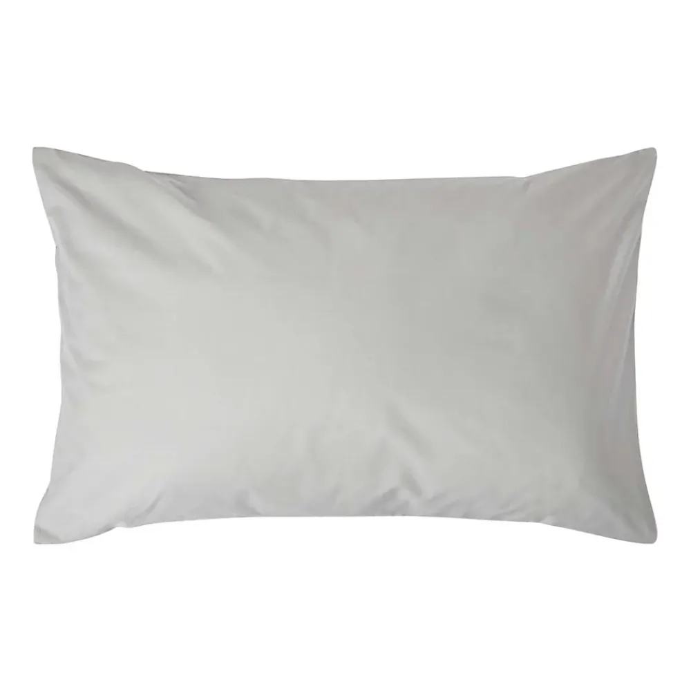 Homescapes Taie d'oreiller gris acier 100% coton égyptien 200 fils, 50x75 cm -* Taie D'Oreiller