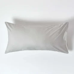 Taie d'oreiller gris acier 100% coton égyptien 200 fils, 50x90 cm ->Homescapes Discount