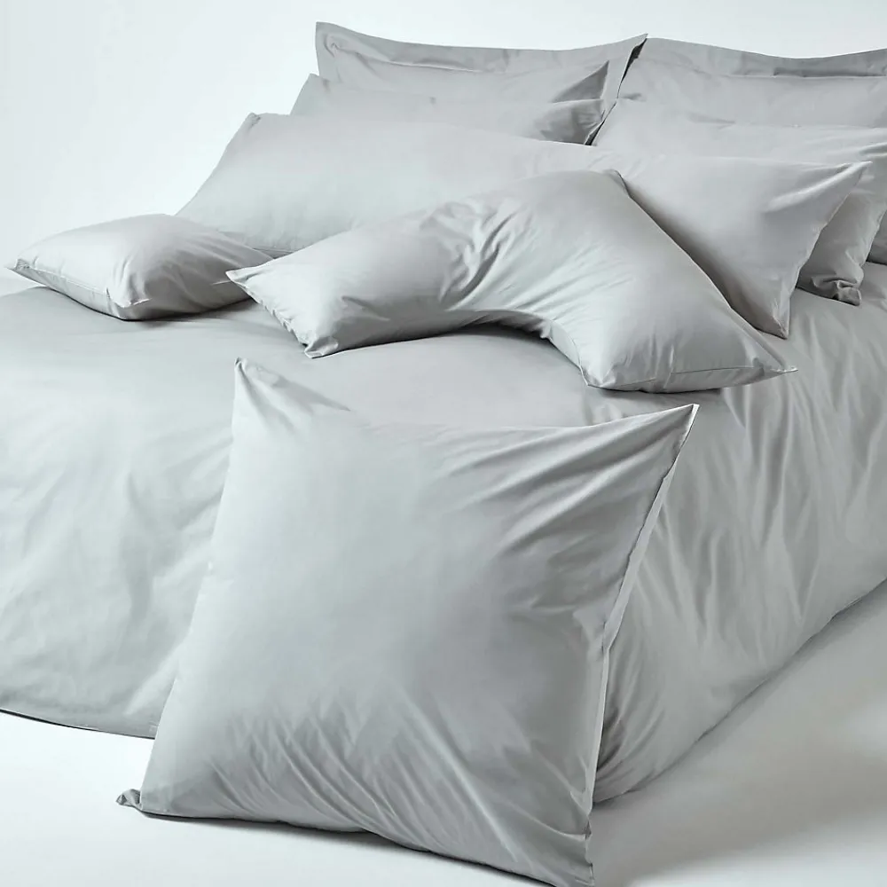 Taie d'oreiller gris acier 100% coton égyptien 200 fils, 60x60 cm ->Homescapes Hot