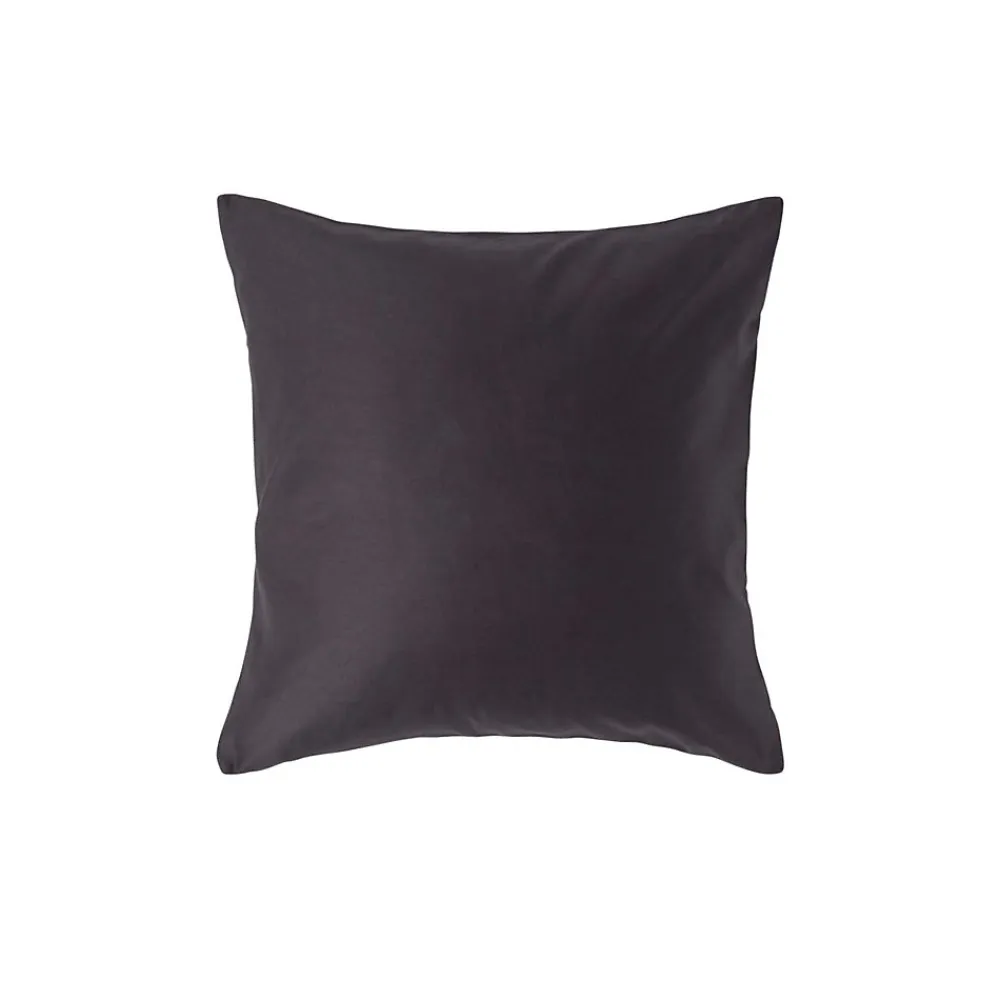 Taie d'oreiller gris foncé en satin de coton égyptien 1000 fils, 40x40 cm ->Homescapes Hot