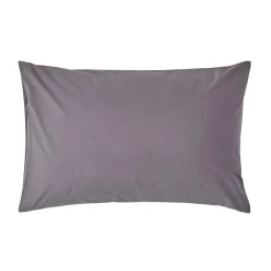 Homescapes Taie d'oreiller gris foncé 100% coton égyptien 200 fils, 50x75 cm -* Taie D'Oreiller