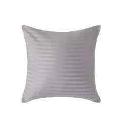 Taie d'oreiller gris satin rayé en coton égyptien 330 fils, 40x40 cm ->Homescapes Online