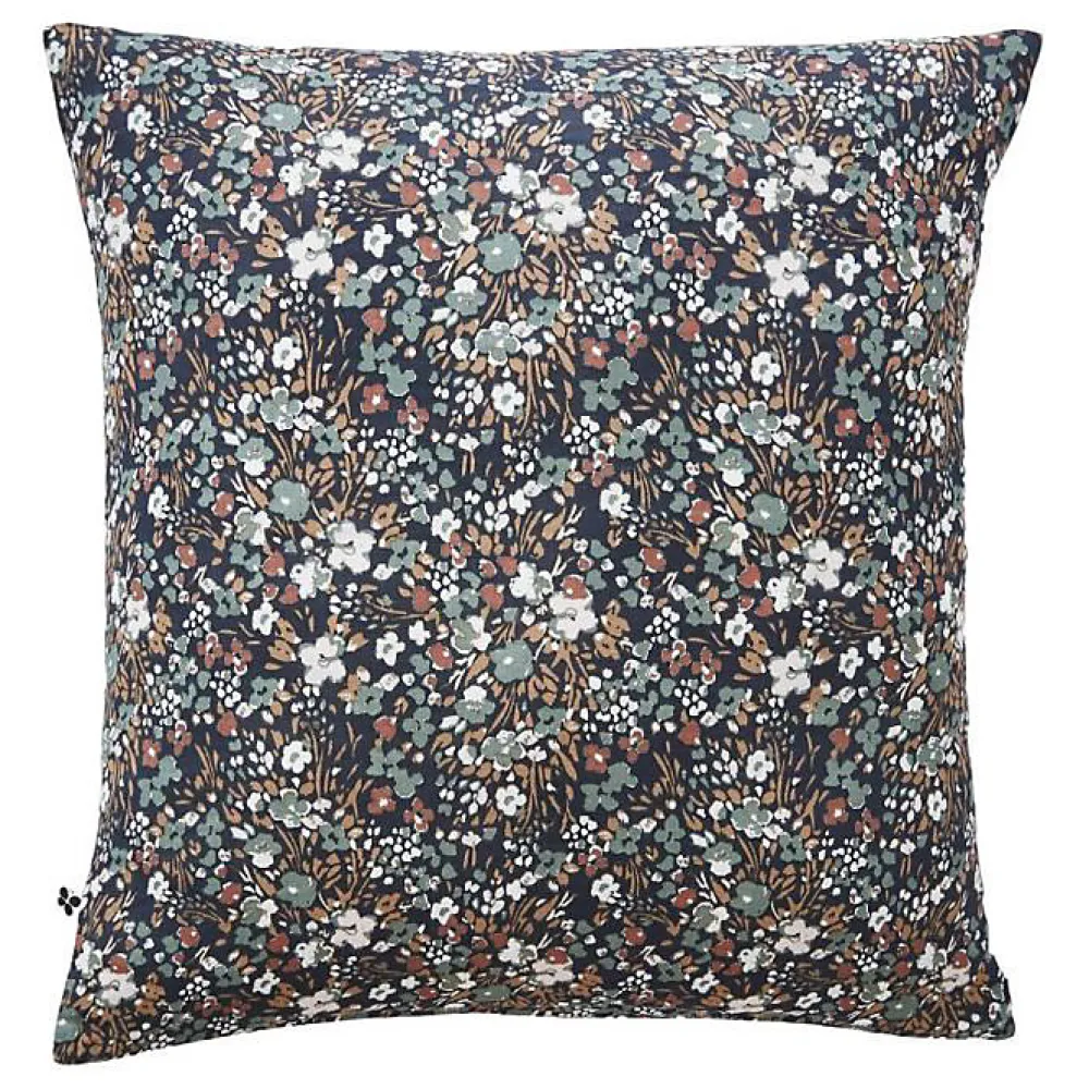 Taie d'oreiller imprimée "Capucine" 60 x 60 cm & 50 x 70 cm "Gaze de Coton" - Capucine Minuit - 60 x 60 cm>L'Effet Papillon Hot