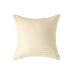 Homescapes Taie d'oreiller jaune pastel satin rayé en coton égyptien 330 fils, 40x40 cm -* Taie D'Oreiller