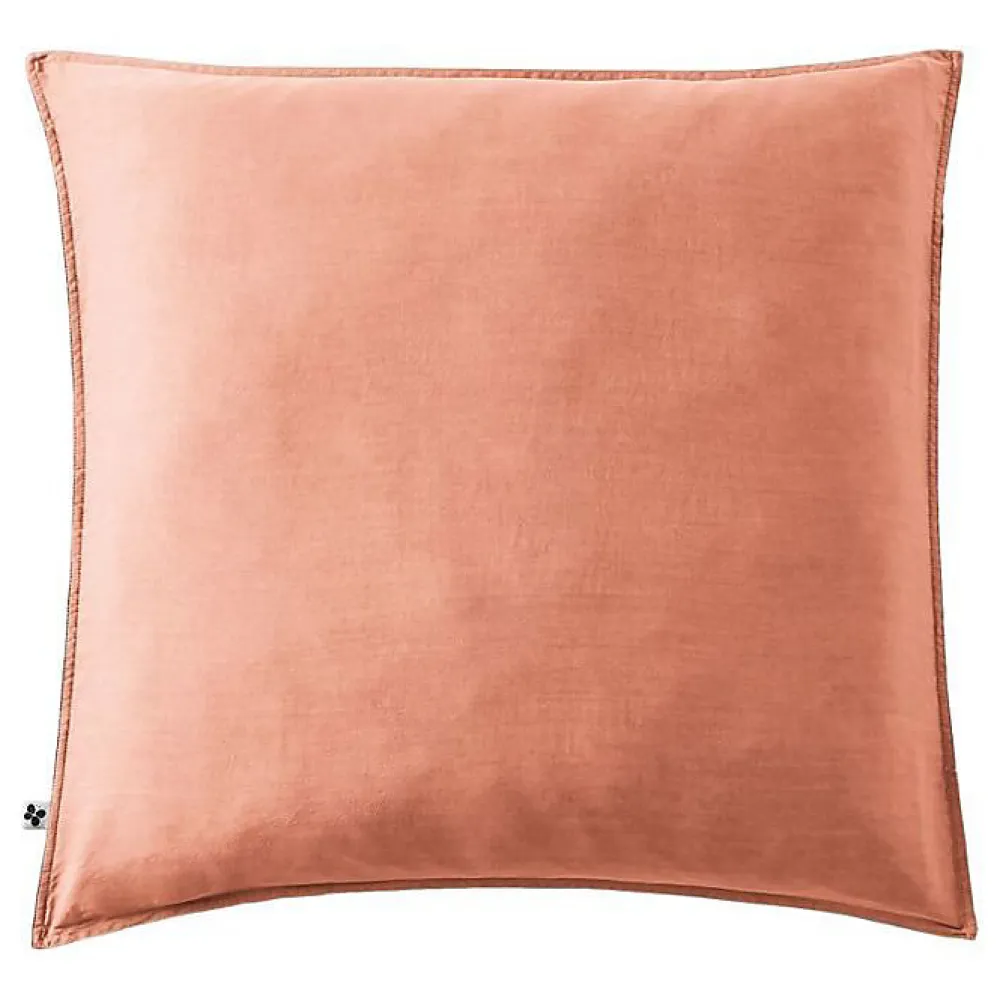 Taie d'oreiller "Lysandre" toutes dimensions "Lyocel" - Lysandre Terracotta - Taie d'oreiller 63 x 63 cm>L'Effet Papillon New