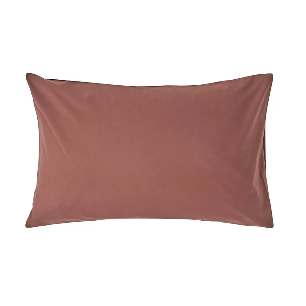 Taie d'oreiller marron chocolat 100% coton égyptien 200 fils, 50x75 cm ->Homescapes Discount