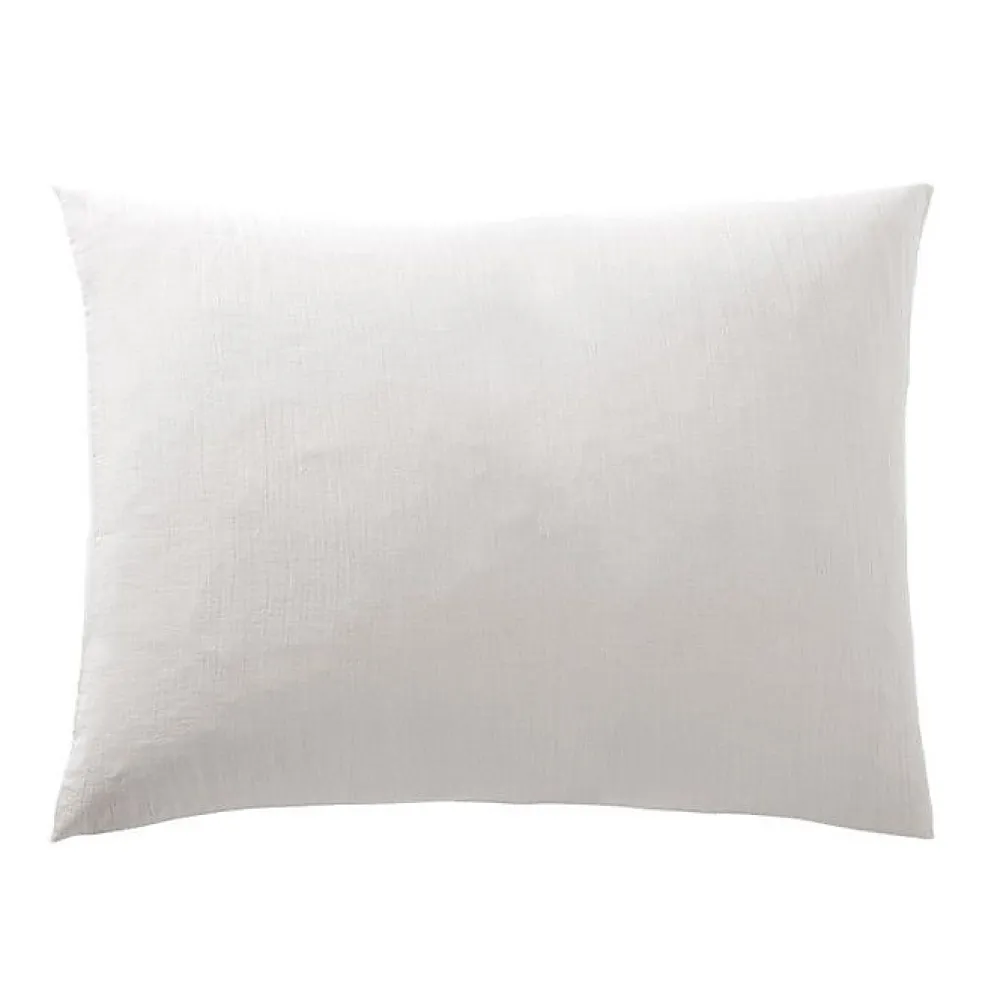 Taie d'oreiller "Noah" 50 x 70 cm "Gaze de Coton" - Noah Neige>Coton Pur Outlet