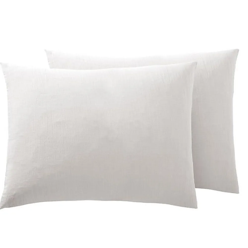 Taie d'oreiller "Noah" 50 x 70 cm "Gaze de Coton" - Noah Neige>Coton Pur Outlet