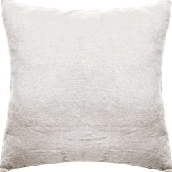 Taie d'oreiller PALACE pur coton lavé 65x65 cm uni beige naturel>Linnea Online