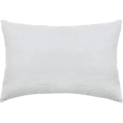 Linnea Taie d'oreiller PALACE pur coton lavé 50x70 cm uni blanc neige* Taie D'Oreiller