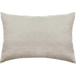 Linnea Taie d'oreiller PALACE pur coton lavé 50x70 cm uni beige lin* Taie D'Oreiller
