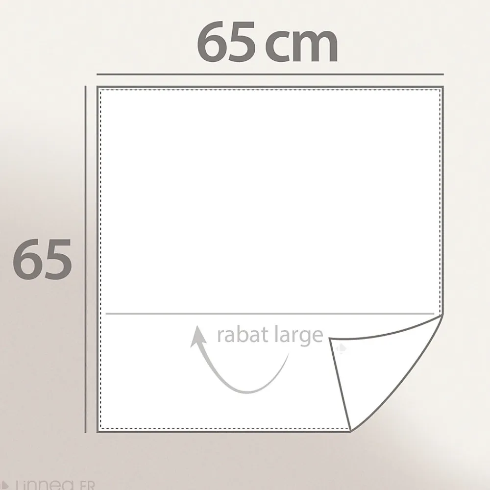 Taie d'oreiller PALACE pur coton lavé 65x65 cm uni vert mousse>Linnea Clearance
