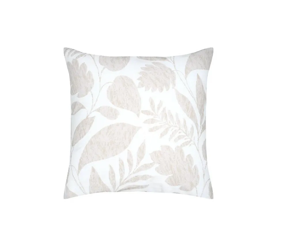 Taie d'39oreiller percale de coton motif feuillage 63x63cm>Eden Outlet
