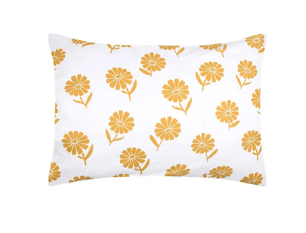 Taie d'39oreiller percale de coton motif floral 50x70cm>Eden Hot