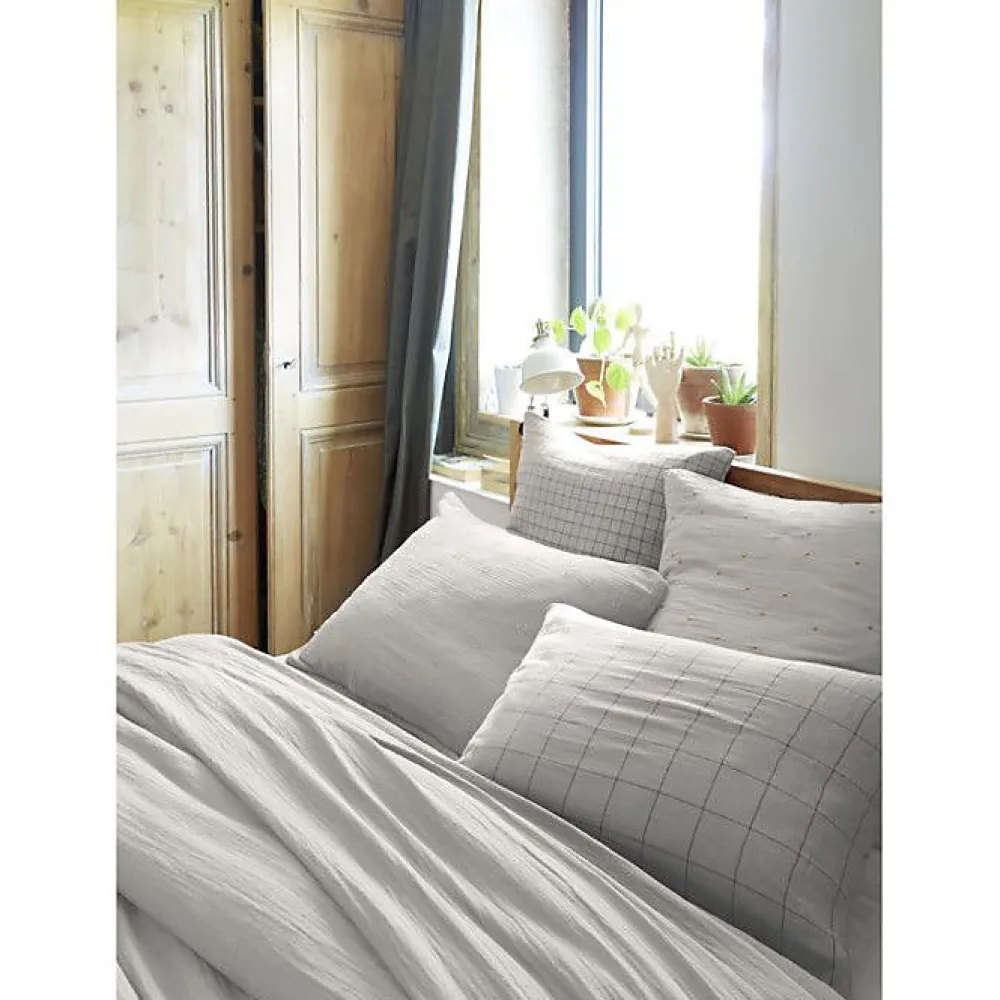L'Effet Papillon Taie d'oreiller Pois Doré Déco "Gaïa Chic" 60 x 60 cm & 50 x 70 cm "Gaze de Coton" - Gaïa Chic Nuage - 60 x 60 cm* Taie D'Oreiller