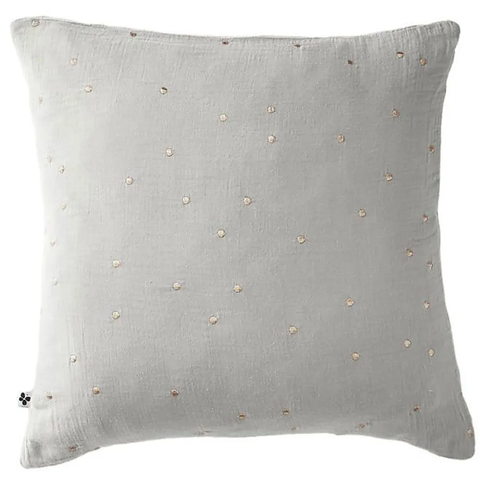 L'Effet Papillon Taie d'oreiller Pois Doré Déco "Gaïa Chic" 60 x 60 cm & 50 x 70 cm "Gaze de Coton" - Gaïa Chic Nuage - 60 x 60 cm* Taie D'Oreiller