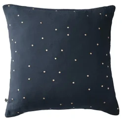 Taie d'oreiller Pois Doré Déco "Gaïa Chic" 60 x 60 cm & 50 x 70 cm "Gaze de Coton" - Gaïa Chic Minuit - 60 x 60 cm>L'Effet Papillon Hot