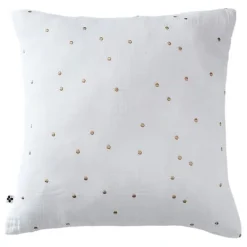 L'Effet Papillon Taie d'oreiller Pois Doré Déco