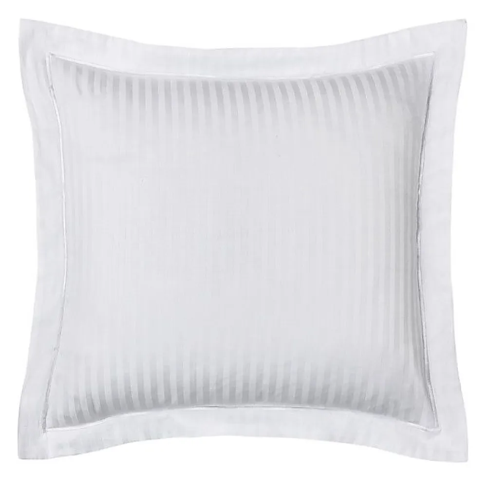 Taie d'oreiller "Prestige" 100% Satin de coton Peigné avec fines rayures / 120 fils /cm² - - Taie d'oreiller 65 x 65 cm>Coton Pur Discount