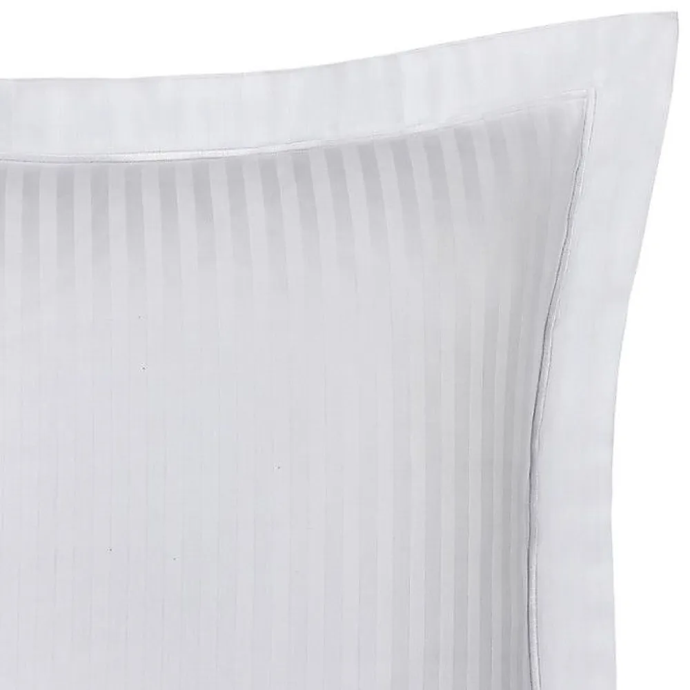 Taie d'oreiller "Prestige" 100% Satin de coton Peigné avec fines rayures / 120 fils /cm² - - Taie d'oreiller 65 x 65 cm>Coton Pur Discount