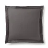 Taie d'oreiller "Prémium" toutes dimensions - Prémium Ardoise - 63 x 63 cm volant plat piqué>Coton Pur Sale