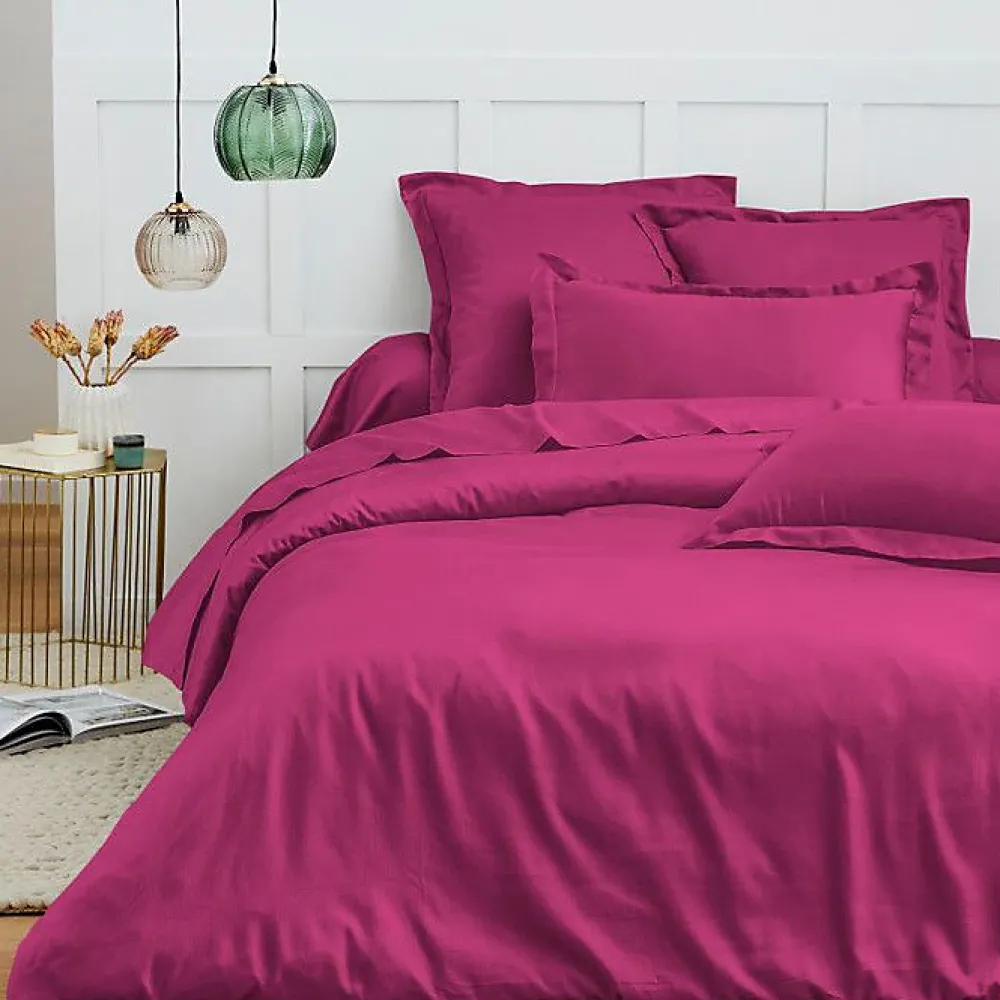 Coton Pur Taie d'oreiller "Prémium" toutes dimensions - Prémium Magenta - 50 x 70 cm* Taie D'Oreiller