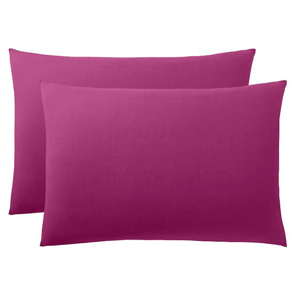 Coton Pur Taie d'oreiller "Prémium" toutes dimensions - Prémium Magenta - 50 x 70 cm* Taie D'Oreiller
